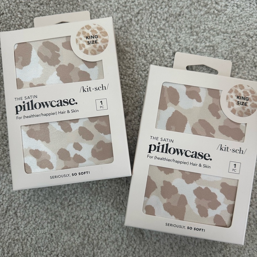 Kit-Sch Satin Pillowcase Set - Leopard Print